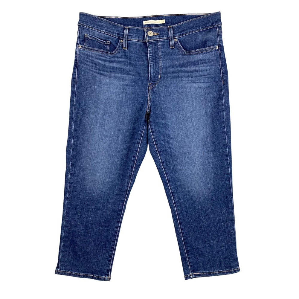 Levis Strauss Co 311 Shaping Skinny Capri Jeans Women's Size 32 Blue‎ Denim